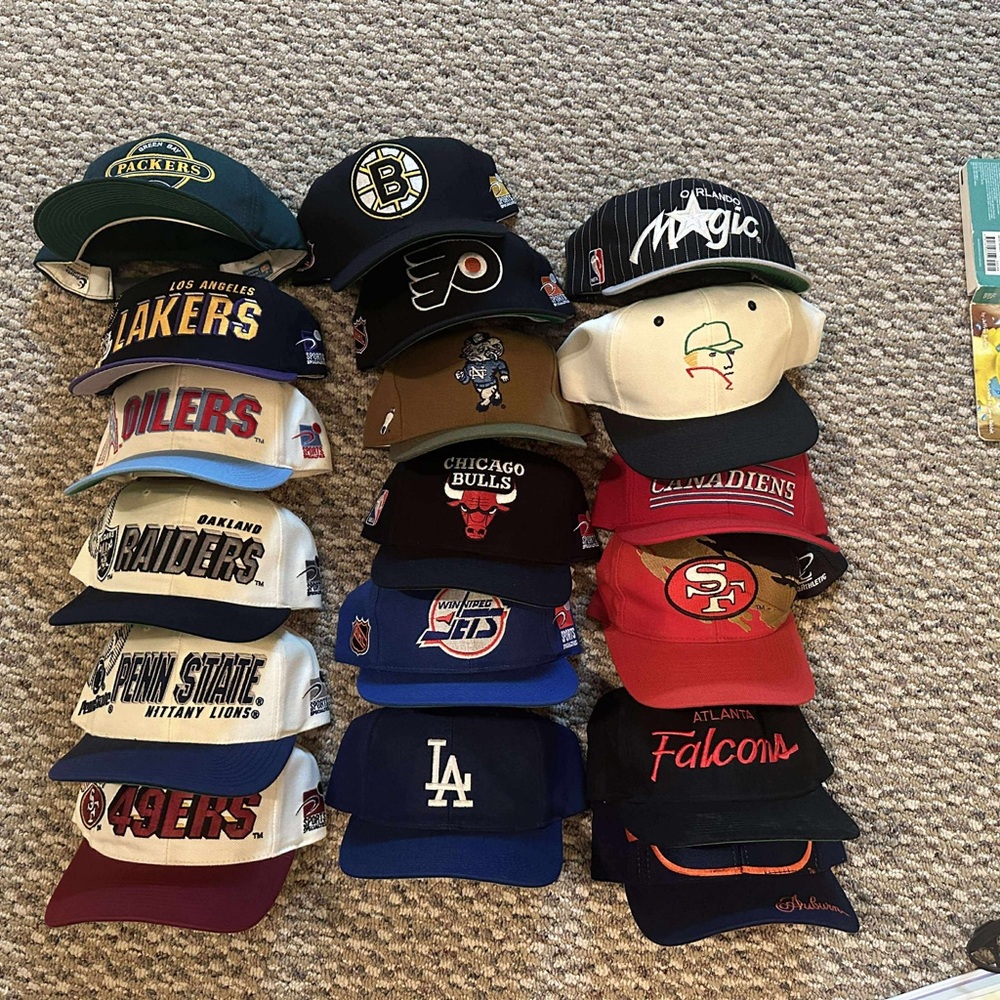 Assorted Sports Team Caps Collection